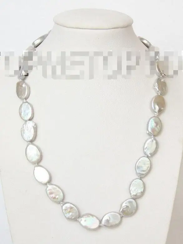 Free shipping hot sale Women Bridal Wedding Jewelry >>16X11mm Ellipse natural Gray FW cultured pearls necklace E1917
Free shipping hot sale Women Bridal Wedding Jewelry >>16X11mm Ellipse natural Gray FW cultured pearls necklace E1917
