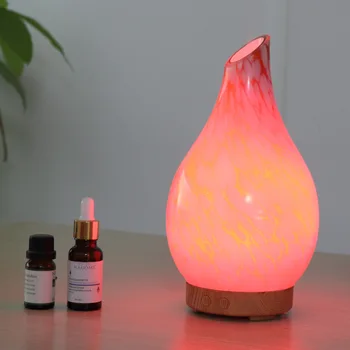 Kevinleo 100ml Electric Aroma Diffuser Air Humidifier Oil Diffuser Aromatherapy Cool Mist Maker with LED Night Lights for Home