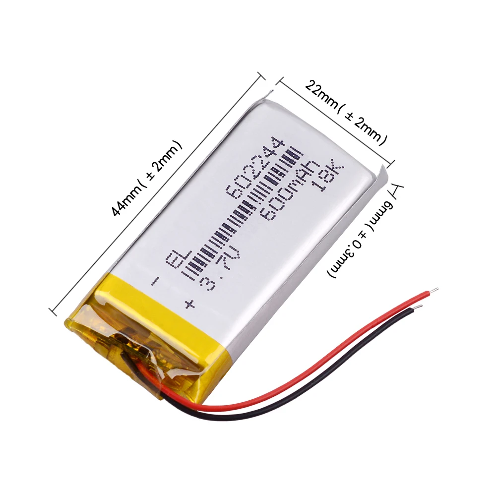 Polymer battery 600 mah 3.7 V 602244 smart home MP3 speakers Li-ion battery for dvd,GPS,mp3,mp4,mp5 cell phone,speaker
Polymer battery 600 mah 3.7 V 602244 smart home MP3 speakers Li-ion battery for dvd,GPS,mp3,mp4,mp5 cell phone,speaker