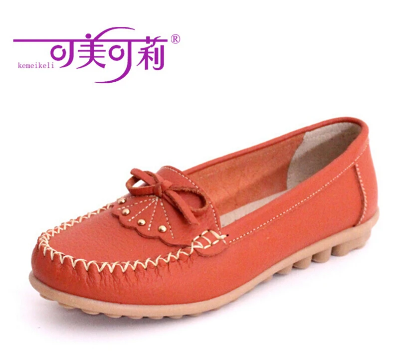 Kemeikeli Summer Middle And Old Women Shoes Shallow Bowknot