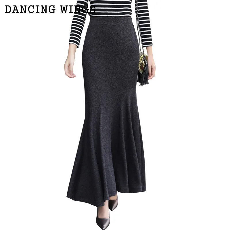 Autumn and winter sexy stretch woolen fishtail package hip skirt high waist big swing skirt saias longas casuais
Autumn and winter sexy stretch woolen fishtail package hip skirt high waist big swing skirt saias longas casuais