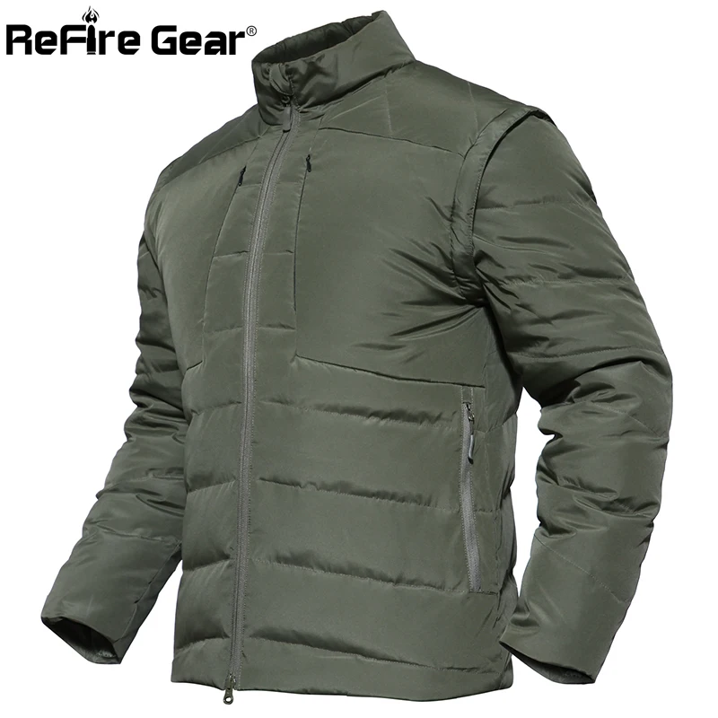 ReFire Gear Winter Warm Tactical Padded Jacket Men Waterproof Military Style Army Jacket Sleeves Detachable Outerwear Parka Coat
ReFire Gear Winter Warm Tactical Padded Jacket Men Waterproof Military Style Army Jacket Sleeves Detachable Outerwear Parka Coat