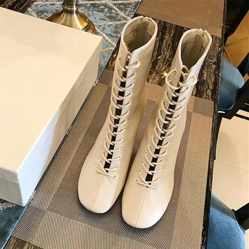 2019 New Arrival Mid-Calf Boots Front Lace Up Women Shoes Square Toe Stylish Shoes Sapato Feminino High Thin Heels Women Shoes
2019 New Arrival Mid-Calf Boots Front Lace Up Women Shoes Square Toe Stylish Shoes Sapato Feminino High Thin Heels Women Shoes