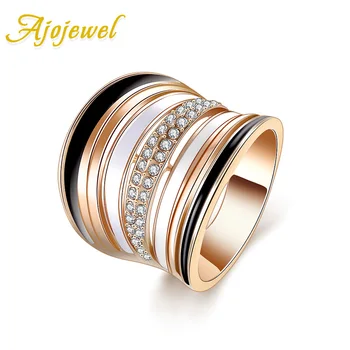 Ajojewel Size 7-10 Luxurious Anel De Ouro Black And White Enamel CZ Stone Big Ring For Women
Ajojewel Size 7-10 Luxurious Anel De Ouro Black And White Enamel CZ Stone Big Ring For Women