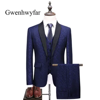 Gwenhwyfar In Stock Men Tuxedos 2018 Elegant Groomsmen Blue/Black Color Patterns/Stripe Party Tuxedo Best Man Wedding Blazer Set
Gwenhwyfar In Stock Men Tuxedos 2018 Elegant Groomsmen Blue/Black Color Patterns/Stripe Party Tuxedo Best Man Wedding Blazer Set