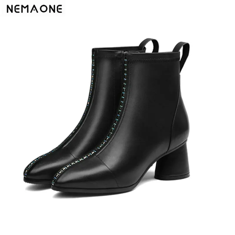 NEMAONE high Heels Women Ankle Boots Elegant Party Night Club Shoes Woman Crystal Decoration Chelsea Boots
NEMAONE high Heels Women Ankle Boots Elegant Party Night Club Shoes Woman Crystal Decoration Chelsea Boots