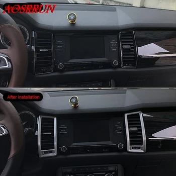 Car ABS carbon fiber Chrome trim Interior air conditioning outlet decoration circle For Skoda Kodiaq Sport 2016 2017 accessories
Car ABS carbon fiber Chrome trim Interior air conditioning outlet decoration circle For Skoda Kodiaq Sport 2016 2017 accessories