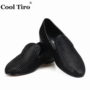 COOL TIRO Black Strass Suede Men Loafers Smoking Slippers Men's Moccasins Flats Wedding Dress Shoes Casual Genuine Leather
COOL TIRO Black Strass Suede Men Loafers Smoking Slippers Men's Moccasins Flats Wedding Dress Shoes Casual Genuine Leather