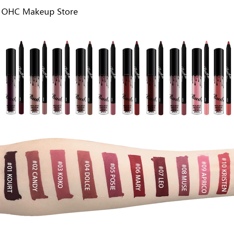 2 Pcs/Set Liquid Lipstick Matte Lip Gloss Nude Lip Liner Lipgloss Kit Waterproof Nyxed Lip Tint Makeup 10 Color
2 Pcs/Set Liquid Lipstick Matte Lip Gloss Nude Lip Liner Lipgloss Kit Waterproof Nyxed Lip Tint Makeup 10 Color