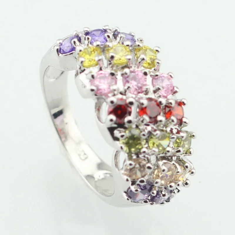 WPAITKYS Multicolor Semi-precious Stone Silver Color Ring For Women Glittering Crystal Jewelry Size 6 7 8 9 10 Free Gift Box
WPAITKYS Multicolor Semi-precious Stone Silver Color Ring For Women Glittering Crystal Jewelry Size 6 7 8 9 10 Free Gift Box