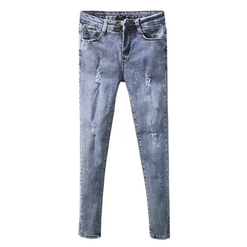 Skinny Jeans Woman Autumn New 2019 Women Fashion Ripped Holes Jeans Female Washed Casual High Waist Stretch Pencil Denim Pants
Skinny Jeans Woman Autumn New 2019 Women Fashion Ripped Holes Jeans Female Washed Casual High Waist Stretch Pencil Denim Pants