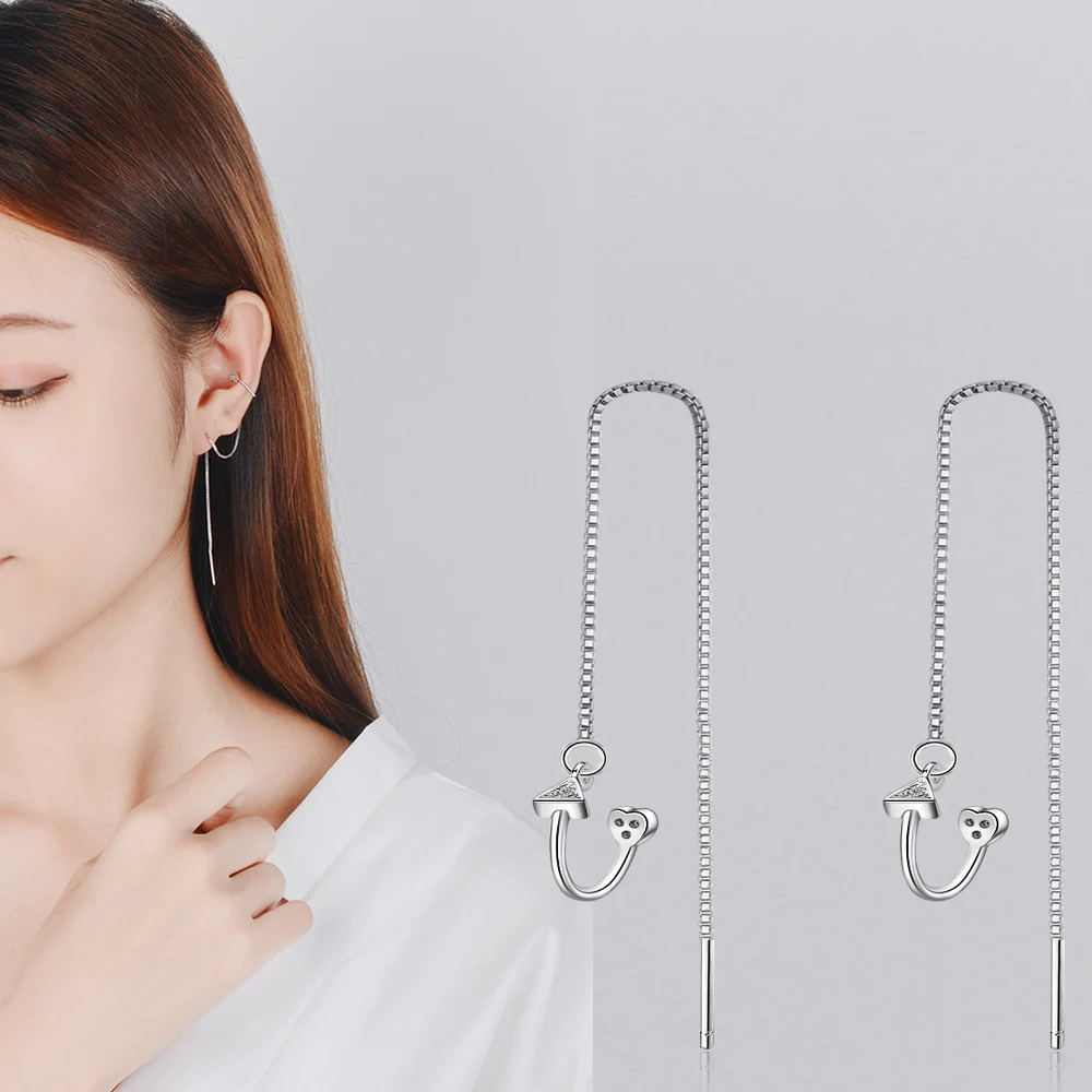 New 925 Sterling Silver Clip On Earrings 10cm Line Chain Ear Cuff Korea Temperament Earcuff Femme Silver Jewelry oorbellen 2019
New 925 Sterling Silver Clip On Earrings 10cm Line Chain Ear Cuff Korea Temperament Earcuff Femme Silver Jewelry oorbellen 2019