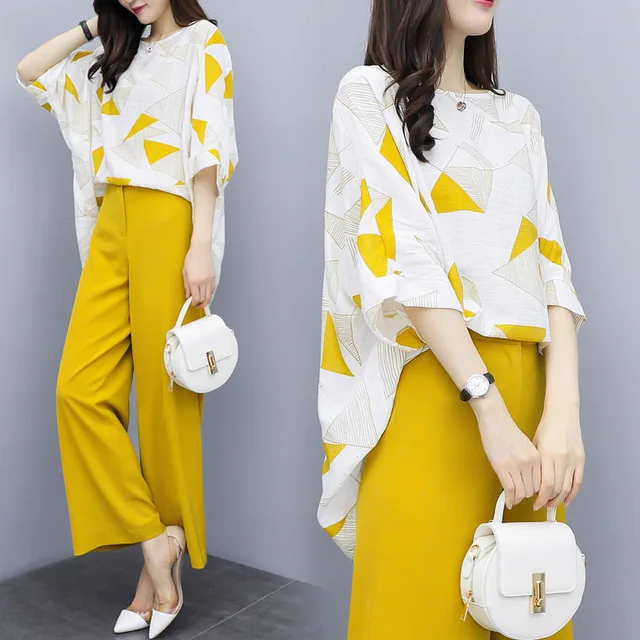 Women Chiffon Pant Suits Formal Elegant Office Ladies Work Pantsuits Summer Blouse Tops Wide Leg Pants Two Piece Set Plus Size
Women Chiffon Pant Suits Formal Elegant Office Ladies Work Pantsuits Summer Blouse Tops Wide Leg Pants Two Piece Set Plus Size