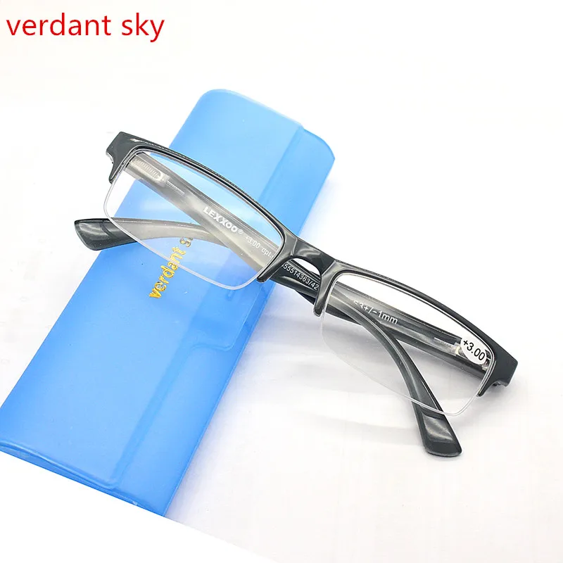 2017 Half Frame Brush Pot Reading Glasses With Uv Protection reading glasses for men women Eyewear Diopter with case+100+150
2017 Half Frame Brush Pot Reading Glasses With Uv Protection reading glasses for men women Eyewear Diopter with case+100+150