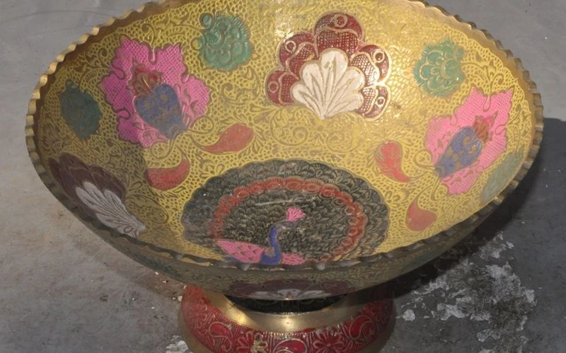 10"chinese palace pure bronze Flower Peacock Fruit bowl Dish Comport Fruit plate
10"chinese palace pure bronze Flower Peacock Fruit bowl Dish Comport Fruit plate
