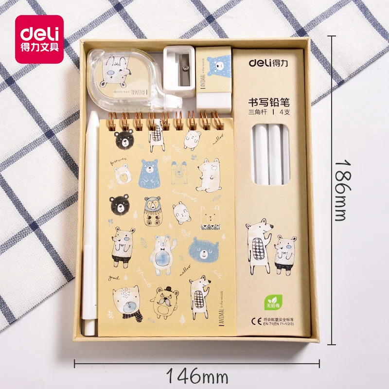 cartoon stationery set gift pencil sharpener eraser notebook cute creative writing supply
cartoon stationery set gift pencil sharpener eraser notebook cute creative writing supply