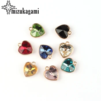 2017 Gold Alloy Colorful Crystal Small Hearts Charms 8pcs/lot 16*14MM DIY Necklace Earrings Bracelet Accessories
2017 Gold Alloy Colorful Crystal Small Hearts Charms 8pcs/lot 16*14MM DIY Necklace Earrings Bracelet Accessories