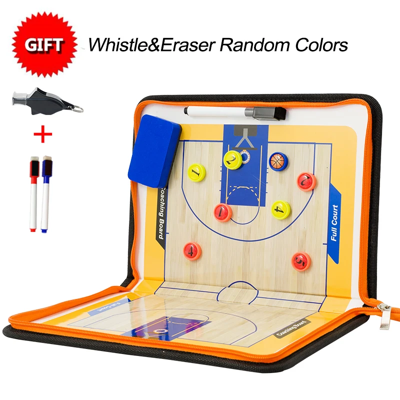 Professional Basketball Coach Board Double-sided Soccer Board Basketball Tactical Board With Whistle Zipper Coach Board
Professional Basketball Coach Board Double-sided Soccer Board Basketball Tactical Board With Whistle Zipper Coach Board