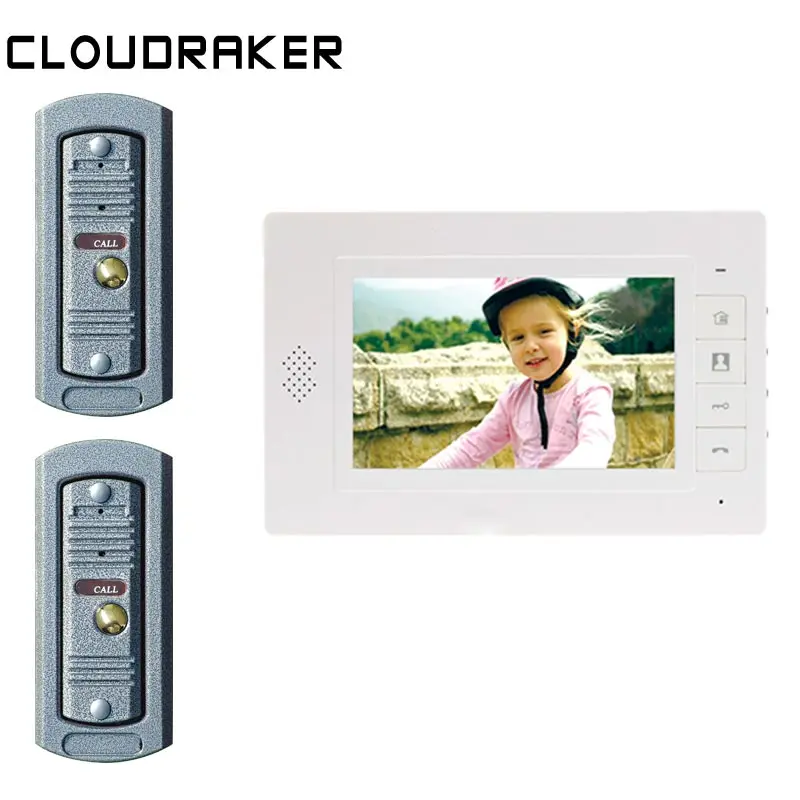 CLOUDRAKER 7 Inch Video Doorbell Intercom System 1x Monitor with 2x Pi Wired Door Phone Camera
CLOUDRAKER 7 Inch Video Doorbell Intercom System 1x Monitor with 2x Pi Wired Door Phone Camera