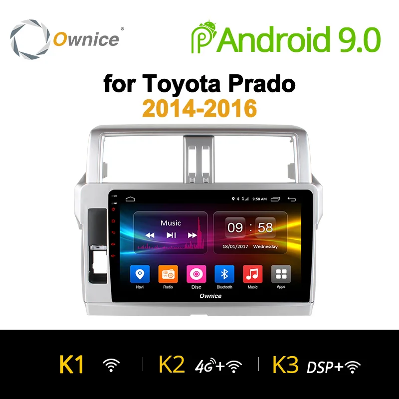 Ownice K1 K2 K3 10.1" Android 9.0 Octa Core For TOYOTA PRADO / LC150 / 150 2014 2015 Car Radio GPS 2G RAM Support DVD 4G DAB+
Ownice K1 K2 K3 10.1" Android 9.0 Octa Core For TOYOTA PRADO / LC150 / 150 2014 2015 Car Radio GPS 2G RAM Support DVD 4G DAB+