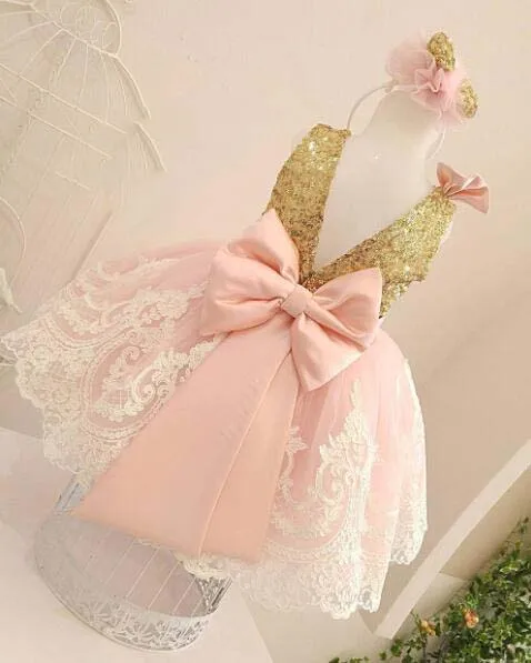 Blush pink tulle open back golden sequins top flower girl dress for special event toddler photoshoot tea party Kids evening gown
Blush pink tulle open back golden sequins top flower girl dress for special event toddler photoshoot tea party Kids evening gown