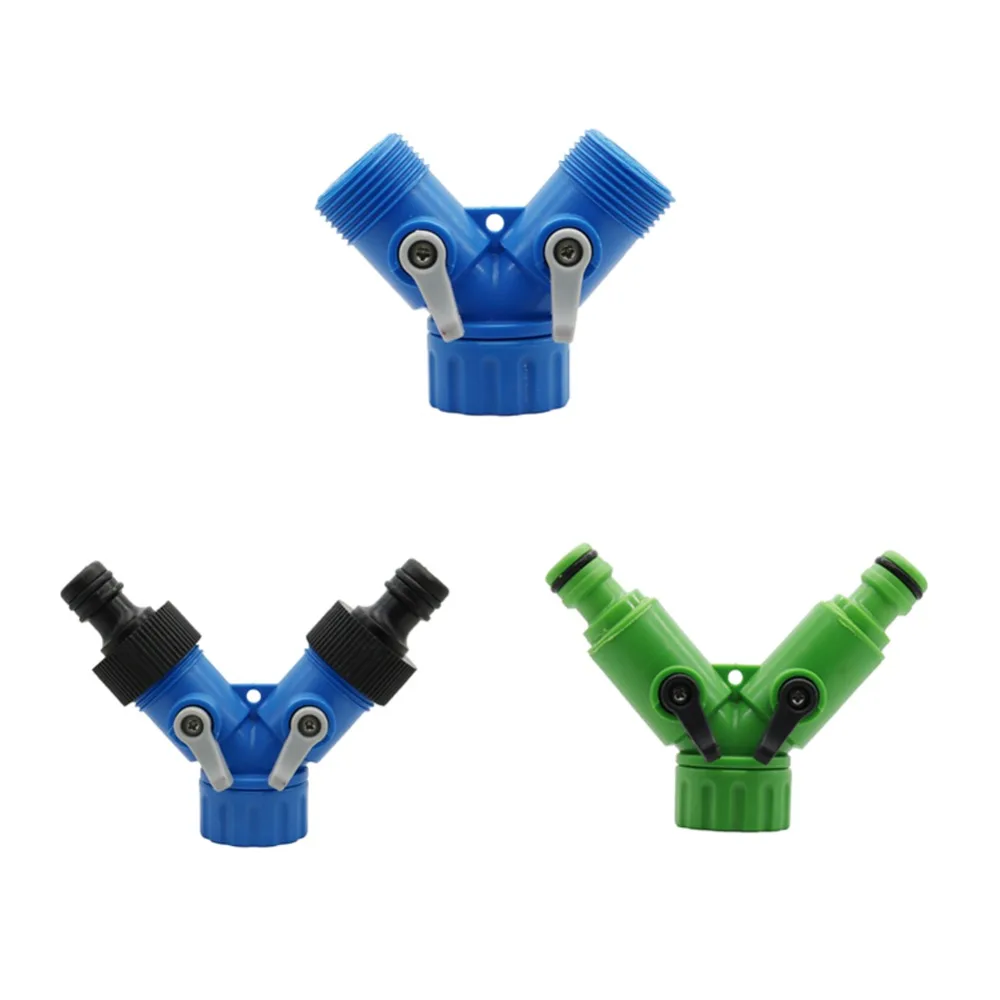 

3/4 inch Y Valve Splitter Garden Irrigation Hose fitting 2-Way Valve Quick Connector Agriculture Watering Splitter 1 Pcs