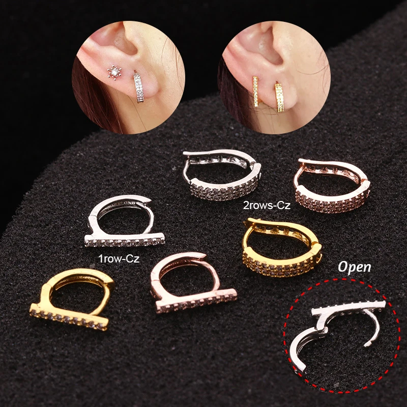 New Arrival 1pc 6mm/8mm/10mm Cz Huggie Hoop Cartilage Earring Helix Tragus Daith Conch Rook Snug Ear Piercing Jewelry
New Arrival 1pc 6mm/8mm/10mm Cz Huggie Hoop Cartilage Earring Helix Tragus Daith Conch Rook Snug Ear Piercing Jewelry