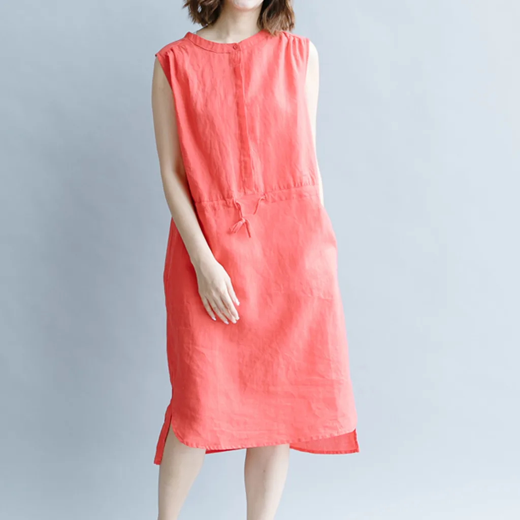 JAYCOSIN 2019 New Fashion Summer Women dress Cotton Linen Solid Color Collar Sleeveless Casual Plus Size Dress dropshipping 506W
JAYCOSIN 2019 New Fashion Summer Women dress Cotton Linen Solid Color Collar Sleeveless Casual Plus Size Dress dropshipping 506W