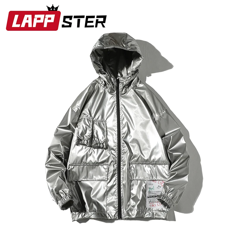 LAPPSTER Silver Bomber Jacket Men Harajuku 2019 Bomber Jacket Men Streetwear Jacekts And Coats Outwear Oversized Windbreaker
LAPPSTER Silver Bomber Jacket Men Harajuku 2019 Bomber Jacket Men Streetwear Jacekts And Coats Outwear Oversized Windbreaker