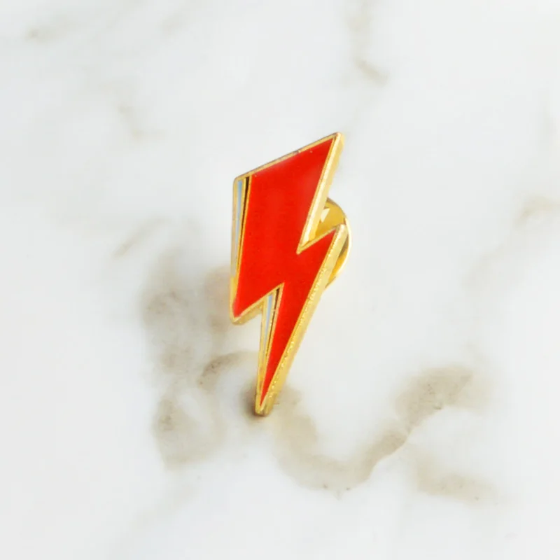 

David Bowie Pins Aladdin Sane Lightning Bolt Bagdes Brooches Lapel pins Jackets blouse backpack accessories Bowie Jewelry