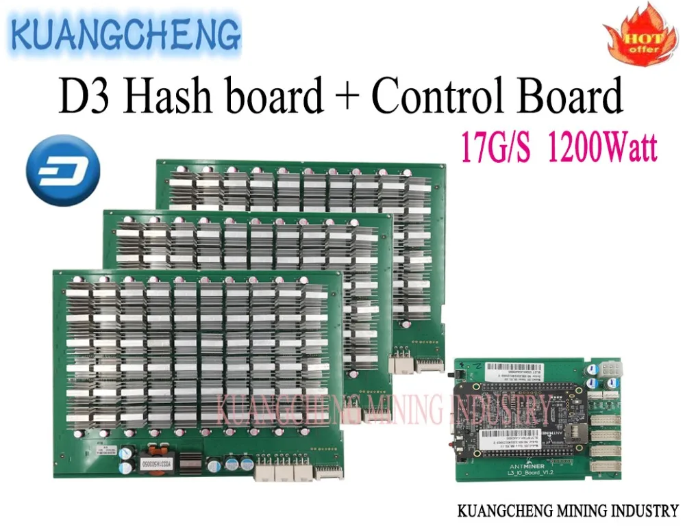 Free shipping!ANTMINER D3 Control Board Include IO Board And BB Board and hash board 17G/S 1200W For ANTMINER D3 DASH B2X Miner
Free shipping!ANTMINER D3 Control Board Include IO Board And BB Board and hash board 17G/S 1200W For ANTMINER D3 DASH B2X Miner