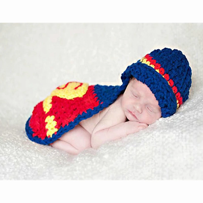 Superman Baby Hat Set Cotton Newborn Beanies Photography Props Knit Caps For Newborn Boys Girls Infant Photography Accessories
Superman Baby Hat Set Cotton Newborn Beanies Photography Props Knit Caps For Newborn Boys Girls Infant Photography Accessories