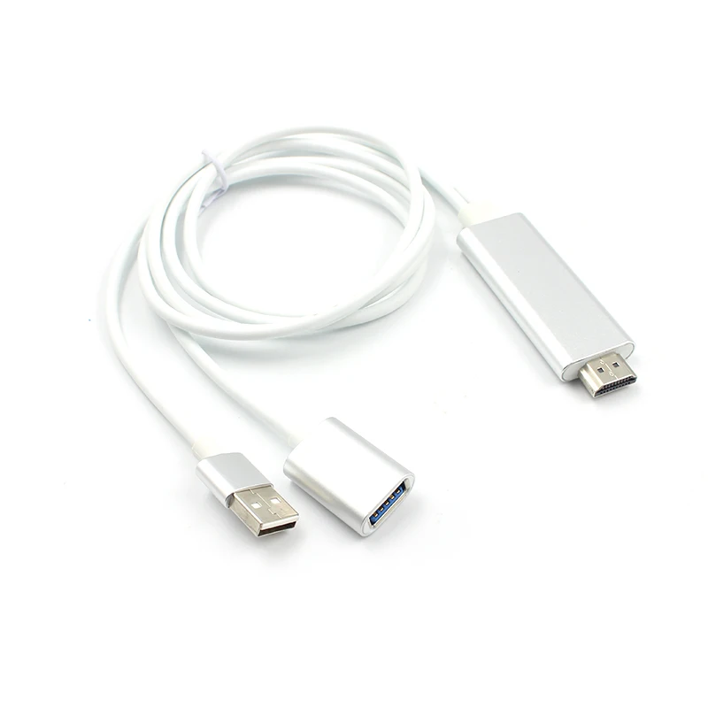Newest HDMI Cable HDTV Adapter AV Cable for Micro8Pin USB to HDMI 1080P For iPhone 5 6 S Plus For Android Samsung Xiaomi LG Phones (5)