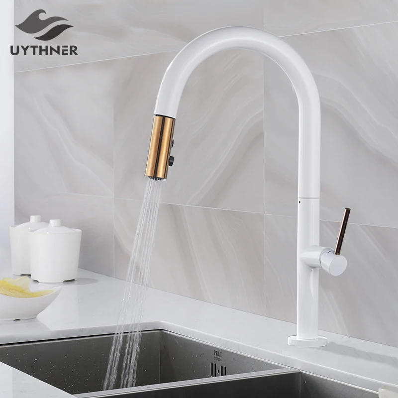 New Black/White Pull Out Kitchen Faucet Brass Luxury Kitchen Mixer Sink Faucet Water Mixer Kitchen Faucets Pull Out Kitchen Tap
New Black/White Pull Out Kitchen Faucet Brass Luxury Kitchen Mixer Sink Faucet Water Mixer Kitchen Faucets Pull Out Kitchen Tap