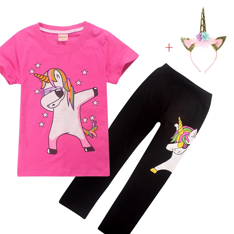 2019 Summer Unicorn Pure Cotton Children Tracksuits for Girls Baby Girl Sport Suit Costume Set Tops Pants unicornio Clothing Set
2019 Summer Unicorn Pure Cotton Children Tracksuits for Girls Baby Girl Sport Suit Costume Set Tops Pants unicornio Clothing Set