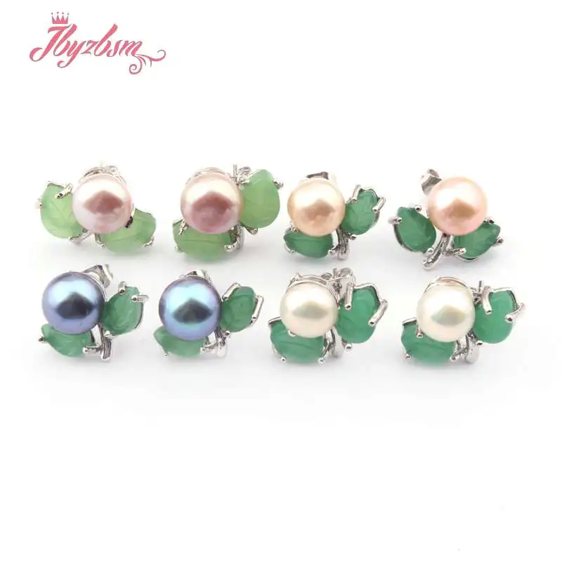 6mm Round Genuine Freshwater Pearl Beads Natural Stone Beads Green Jades Silver Plated Studes Earrings 1 Pair Free Shipping
6mm Round Genuine Freshwater Pearl Beads Natural Stone Beads Green Jades Silver Plated Studes Earrings 1 Pair Free Shipping