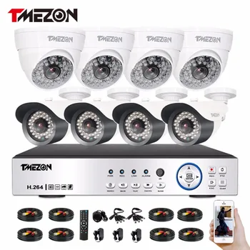 Tmezon 8 Channel AHD 1080P DVR Security Surveillance System With 4 Pcs Outdoor Bullet Camera 4 Pcs Indoor Dome Cameras White Kit
Tmezon 8 Channel AHD 1080P DVR Security Surveillance System With 4 Pcs Outdoor Bullet Camera 4 Pcs Indoor Dome Cameras White Kit