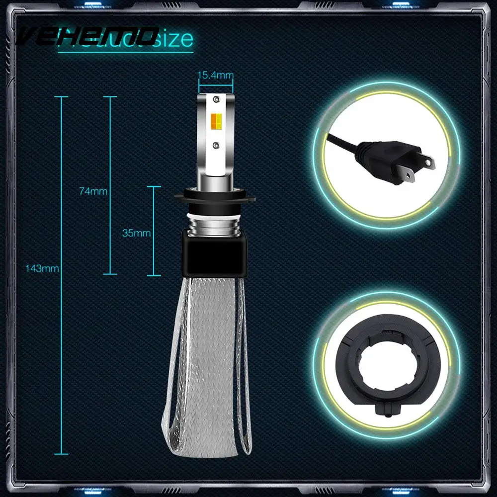 Front Lamp LED Headlight Super Bright LED Fog Light Replacement Light Bulbs H7 9600LM Universal 3000K/4300K/6000K High Power
Front Lamp LED Headlight Super Bright LED Fog Light Replacement Light Bulbs H7 9600LM Universal 3000K/4300K/6000K High Power