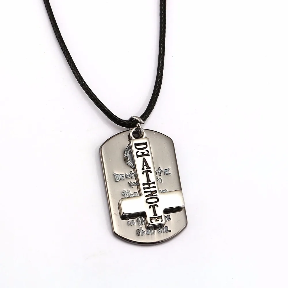 New Fashion Jewelry Necklace Cartoon Death Note Double L Cross Pendant Choker Necklace For Men Women
New Fashion Jewelry Necklace Cartoon Death Note Double L Cross Pendant Choker Necklace For Men Women