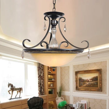 European style iron crystal single chandelierAmerican pastoral restaurant semi ceiling lamp antique study bedroom lamp LO72112
European style iron crystal single chandelierAmerican pastoral restaurant semi ceiling lamp antique study bedroom lamp LO72112
