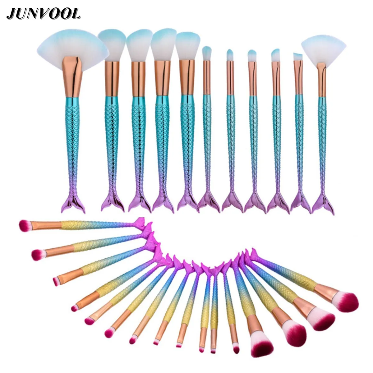 Newest Mermaid Makeup Brushes Set Fantasy Eyebrow Eyeliner Blush Blending Contour Foundation Cosmetic Beauty Make Up Fish Brush
Newest Mermaid Makeup Brushes Set Fantasy Eyebrow Eyeliner Blush Blending Contour Foundation Cosmetic Beauty Make Up Fish Brush