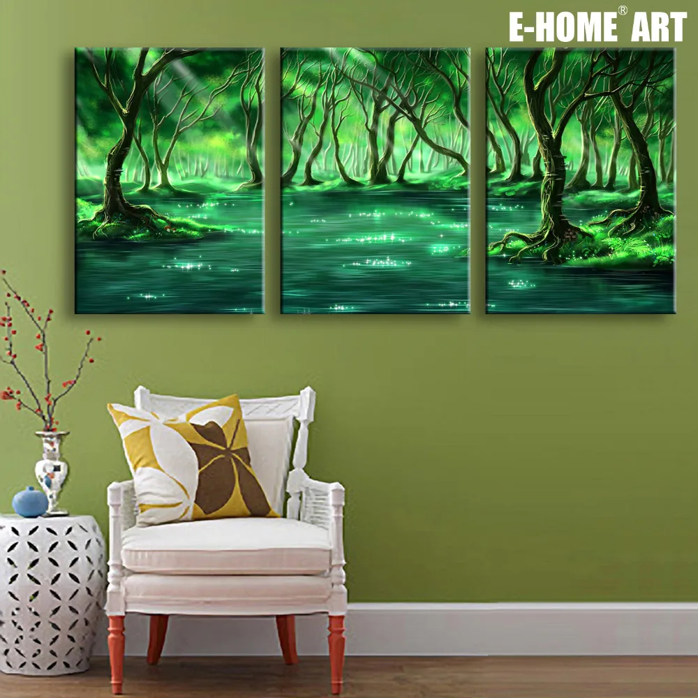 Stretched Canvas Prints Green Forest Between The River LED Flashing Optical Fiber Print LED Wall Art LED Decorations
Stretched Canvas Prints Green Forest Between The River LED Flashing Optical Fiber Print LED Wall Art LED Decorations