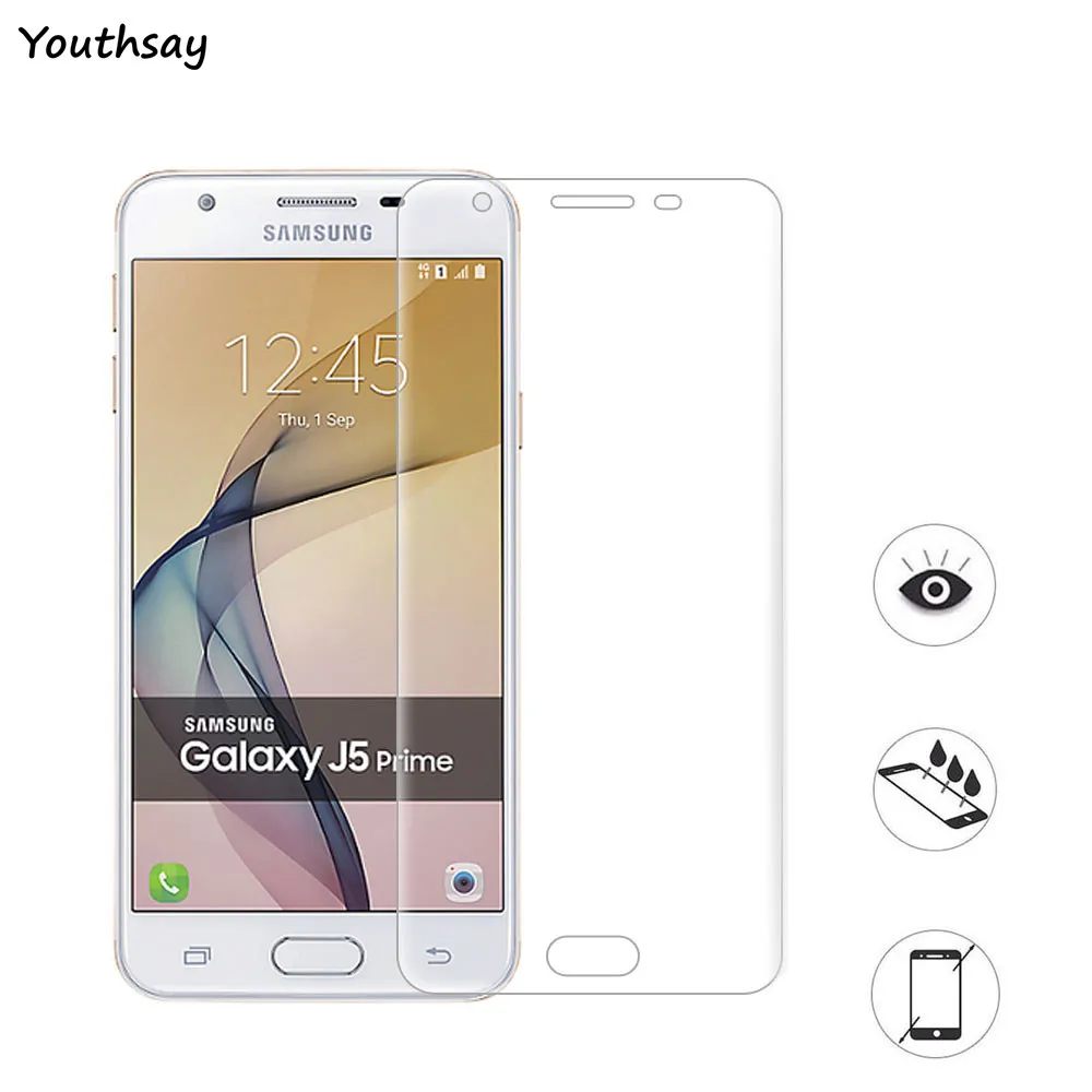 Для Samsung Galaxy J5 Prime стеклянная Защитная пленка для экрана телефона полное покрытие