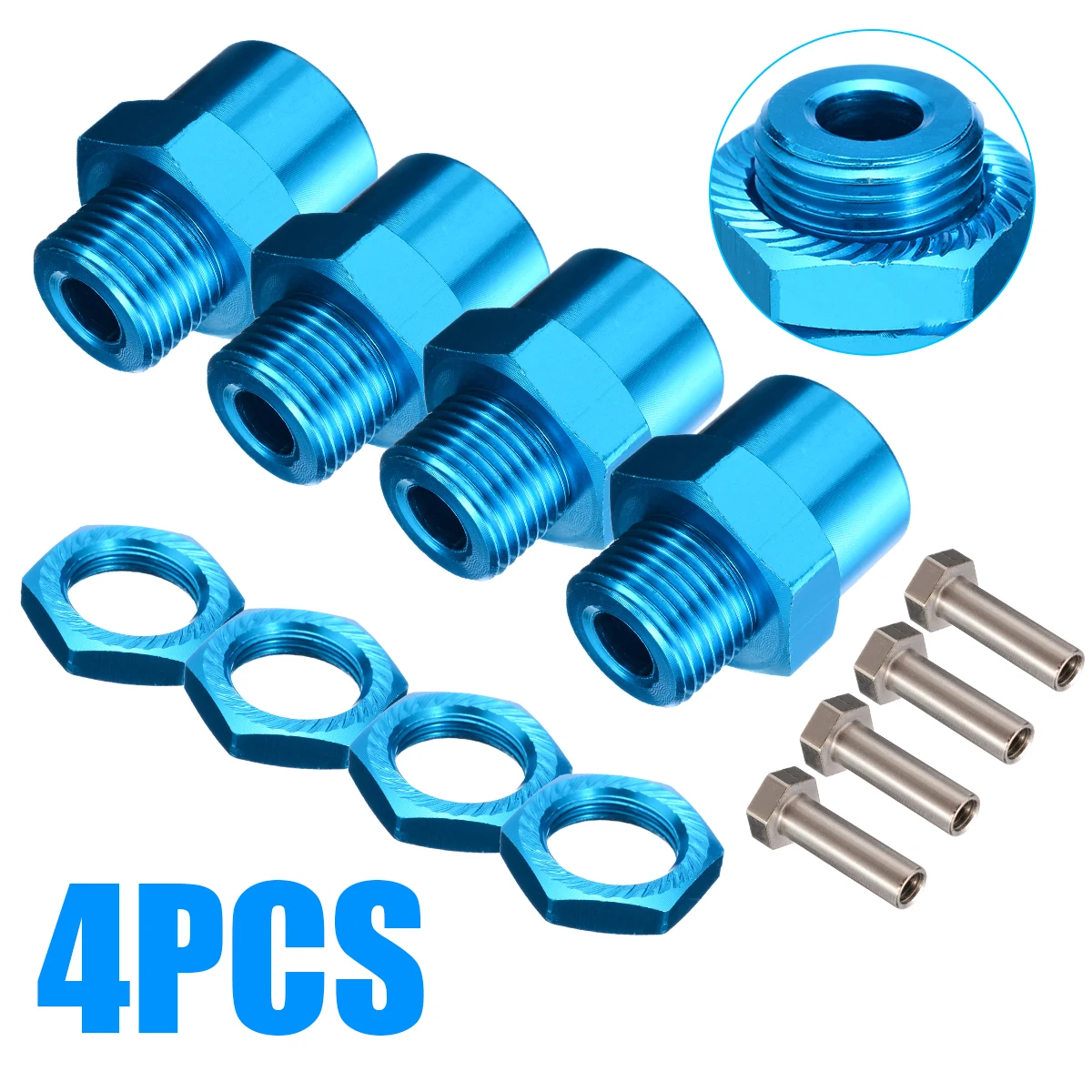 4pcs 12mm to 17mm Wheel Hex Conversion Adapter For 1/10 RC Car Upgrade With Pins&Screws Accessories
4pcs 12mm to 17mm Wheel Hex Conversion Adapter For 1/10 RC Car Upgrade With Pins&Screws Accessories