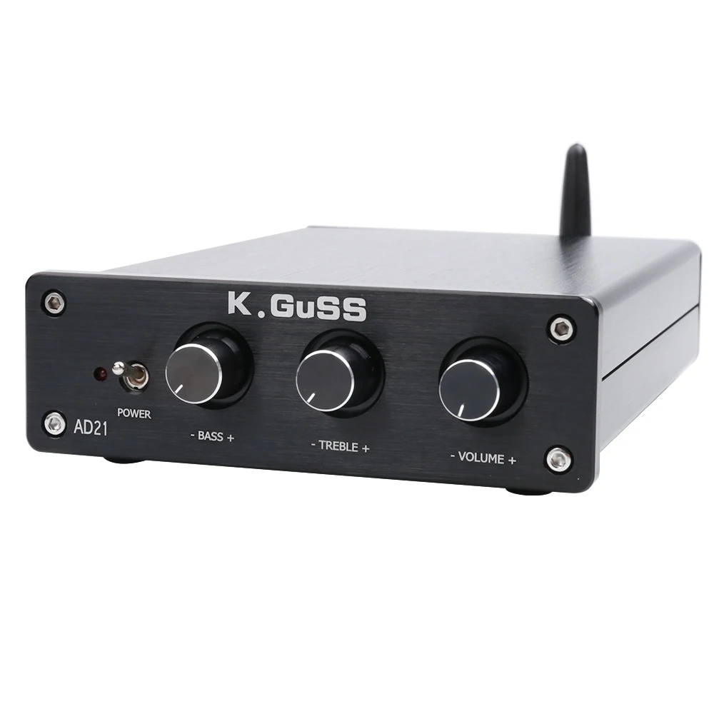 Новый K. GUSS AD21 Класс D HIFI аудио TPA3255 2 1 Bluetooth (IIS) DAC PCM5100 усилитель мощности 150 Вт + 300