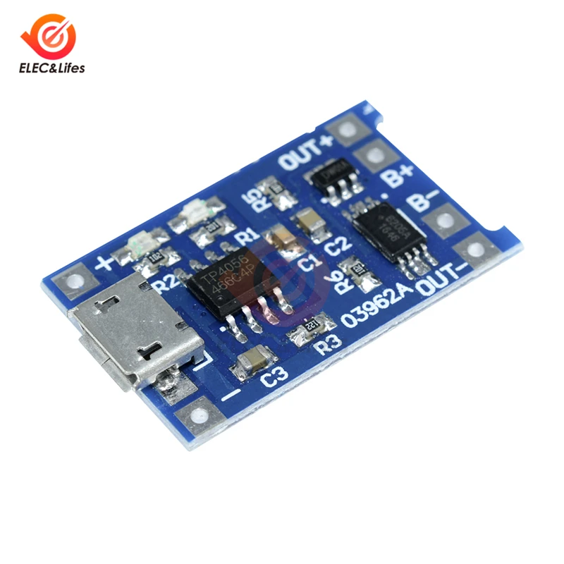 10Pcs Micro USB 5V 1A TC4056A Replace TP4056 18650 Lithium Battery Charger Protection Board with Dual Functions Led Indicator
10Pcs Micro USB 5V 1A TC4056A Replace TP4056 18650 Lithium Battery Charger Protection Board with Dual Functions Led Indicator