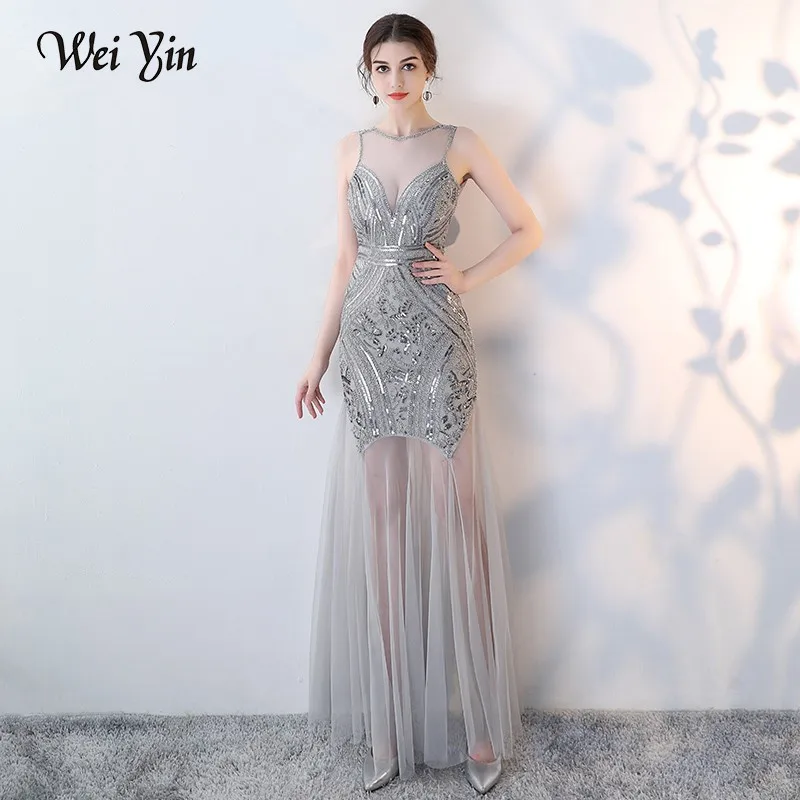 WEIYIN Sequins Beading Evening Dresses Mermaid Long Formal Prom Party Dress Sexy Mother of the Bride Dresses vestido de noiva
WEIYIN Sequins Beading Evening Dresses Mermaid Long Formal Prom Party Dress Sexy Mother of the Bride Dresses vestido de noiva