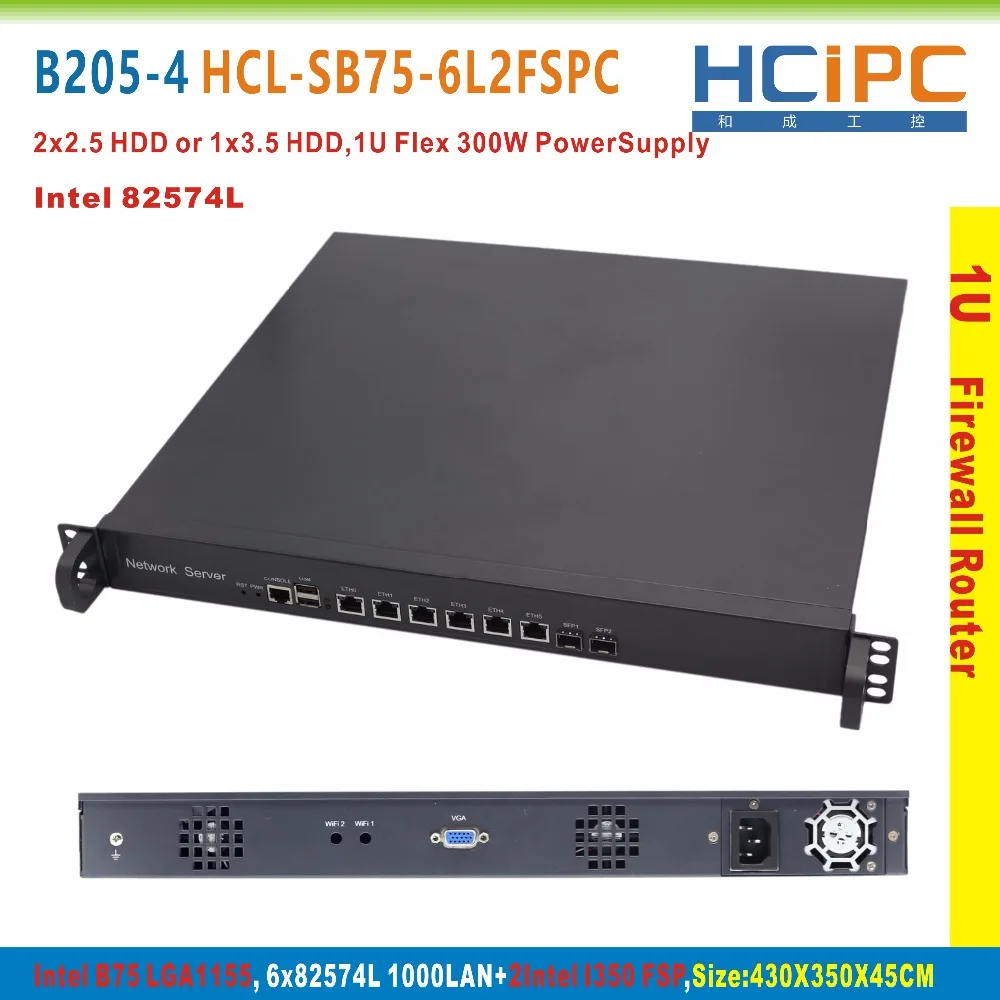 HCiPC B205-4 HCL-SB75-6L2FSPC, BareBone,LGA1155 B75 82574L 6LAN+2FSP 1U Firewall Barebone,1U 6LAN Router,6LAN Motherboard
HCiPC B205-4 HCL-SB75-6L2FSPC, BareBone,LGA1155 B75 82574L 6LAN+2FSP 1U Firewall Barebone,1U 6LAN Router,6LAN Motherboard
