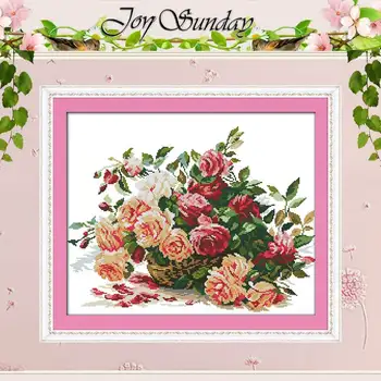 A basket of roses Counted Cross Stitch 11CT 14CT Cross Stitch Set Wholesale flower Cross-stitch Kit Embroidery Needlework
A basket of roses Counted Cross Stitch 11CT 14CT Cross Stitch Set Wholesale flower Cross-stitch Kit Embroidery Needlework