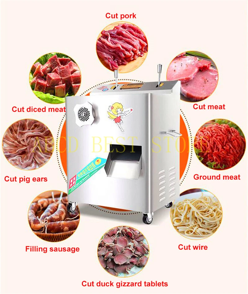 18 electric Meat Sausage Stuffer Stainless Steel meat grinder vegetable potato fruit cutting machine commercial Sausage Filler
18 electric Meat Sausage Stuffer Stainless Steel meat grinder vegetable potato fruit cutting machine commercial Sausage Filler